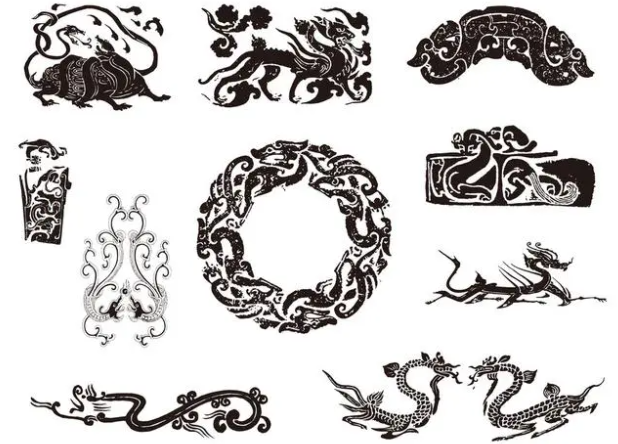 柳州龙纹和凤纹的中式图案