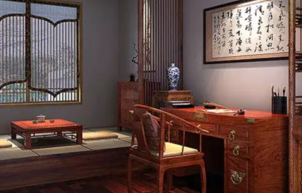柳州书房中式设计美来源于细节